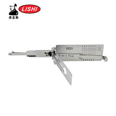 Оригинальный Отмычка и Декодер Lishi YH35 2 в 1 для Yamaha Инструмент Lishi