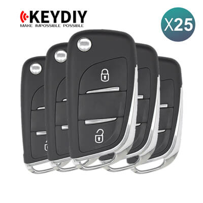 KeyDiy KD Télécommande Universelle Série B Peugeot Citroen Type Avec 2Boutons B11-2 25 pièces Lot