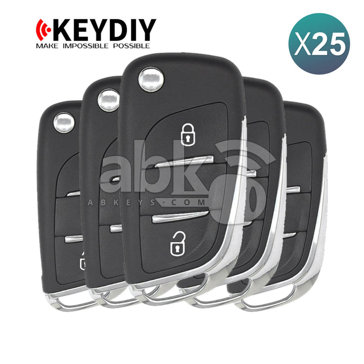 KeyDiy KD Universal Remote NB Series Peugeot Citroen Type With 2Buttons NB11-2 25Pcs Bundle -