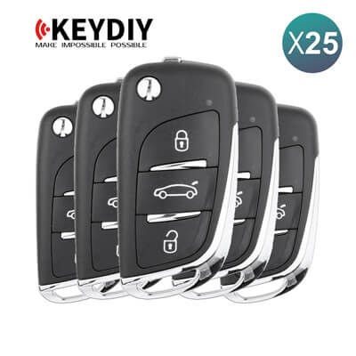 KeyDiy KD Télécommande Universelle Série NB Type Peugeot Citroen Avec 3Boutons NB11 25 pièces Lot