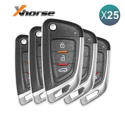 Xhorse VVDI Style BMW Télécommande Filaire Pliable, 3Boutons XKKF02EN 25 pièces Lot