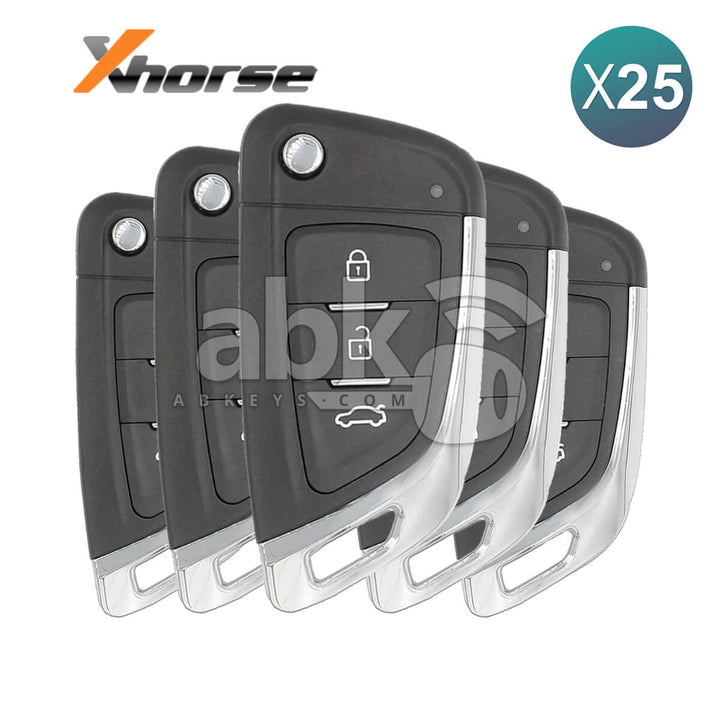 Xhorse VVDI Key Tool Bmw Style Wired Remote 3Buttons XKKF03EN 25Pcs Bundle - ABK-1015-XKKF03EN-OFF25