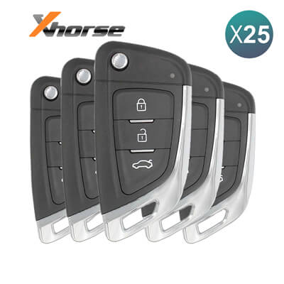 Xhorse VVDI Key Tool Bmw Style Wired Remote, 3Buttons XKKF03EN 25Pcs Bundle