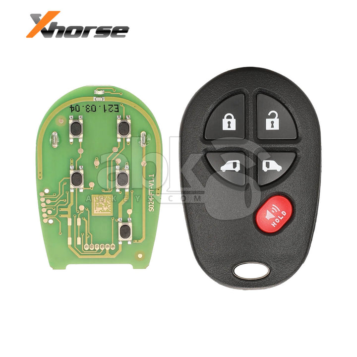 Xhorse VVDI Key Tool Toyota Style Wired Remote Control 5Buttons XKTO08EN - ABK-1015-XKTO08EN
