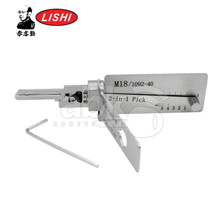 Original Lishi M18 2-in-1 Pick & Decoder for Master Pad Lock Lishi Tool Anti Glare - ABK-1038