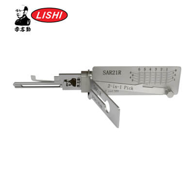 Outil Lishi Original SAR21R/LA-AG 2-en-1 Crochetage et Décodeur pour Serrures Sargent Residential Lishi Anti Reflet