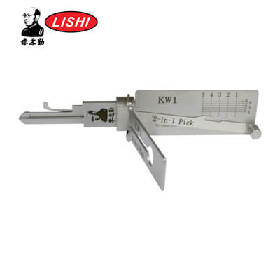 Original Lishi KW1-AG 5Goupilles Crochetage et Décodeur 2-en-1 pour Serrures Kwikset Résidentiel Outil Lishi Anti-reflet