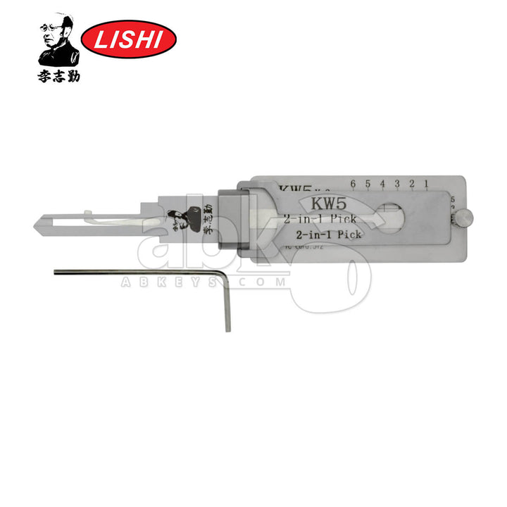 Original Lishi KW5-AG 6Pins 2-in-1 Pick & Decoder for Kwikset Residential Lishi Tool Anti Glare
