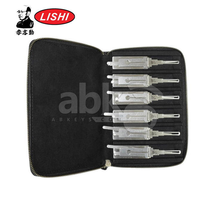 Original Lishi Premium Quality Leather Tool Bag For 6 Tools - ABK-1230 ABKEYS.COM