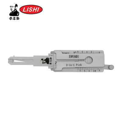 Apertura y Decodificador Original Lishi BW9MH-AG 2-en-1 para Motocicleta BMW Herramienta Lishi Sin Reflejo
