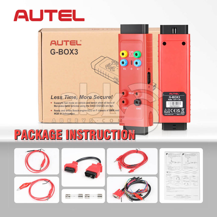 Autel G-Box3 Key Programming Adapter for Mercedes Benz & BMW GBOX3 - ABK-1424 - ABKEYS.COM