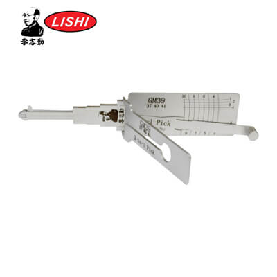 Lishi Оригинальный GM39-AG B102 10Cut 2-в-1 Отмычка и Декодер для Инструмента Lishi GM Антибликовый