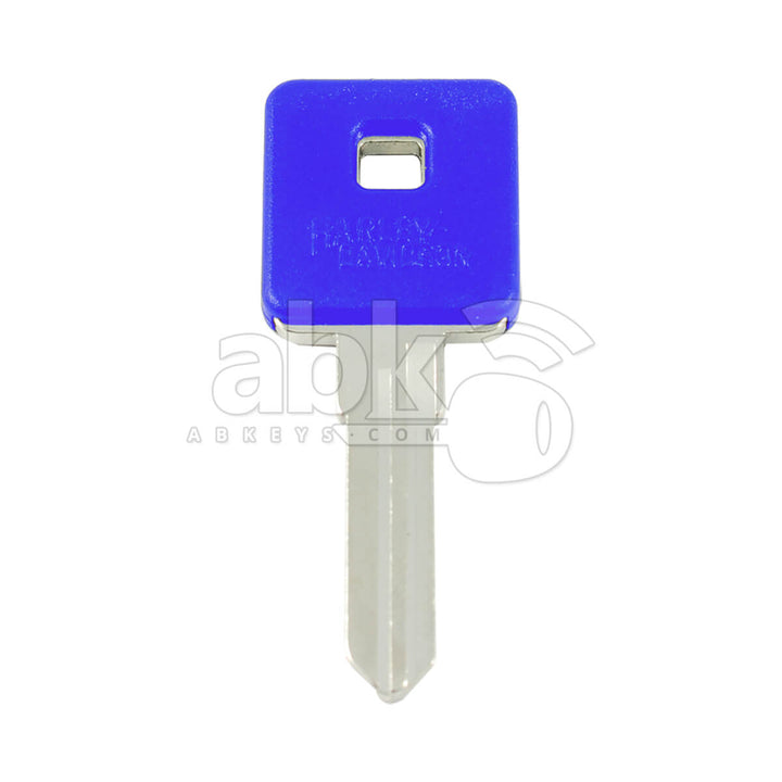 Harley Davidson Motorcycle Chip Less Key HYD15 Blue - ABK-147 - ABKEYS.COM