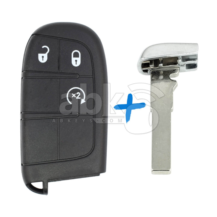 Jeep Compass 2017+ Smart Key 3Buttons 68250346AB 433MHz M3N-40821302 - ABK-1486 - ABKEYS.COM
