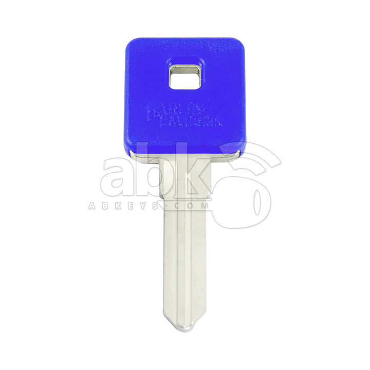 Harley Davidson Motorcycle Chip Less Key HYD16 Blue - ABK-149 - ABKEYS.COM