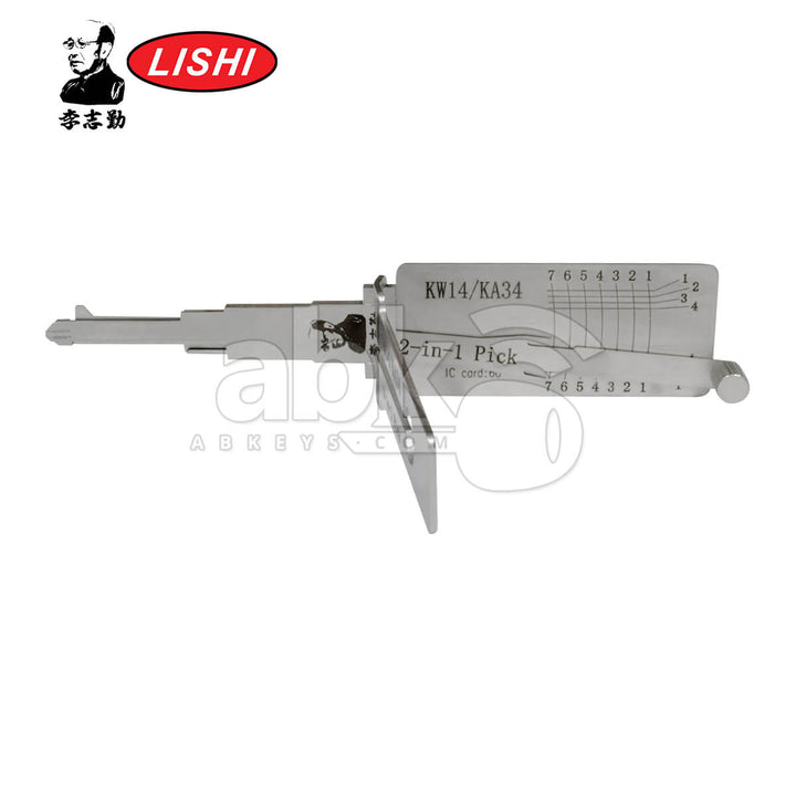 Original Lishi KW14 / KA34 2-in-1 Pick & Decoder for Kawasai Lishi Tool Anti Glare - ABK-1561
