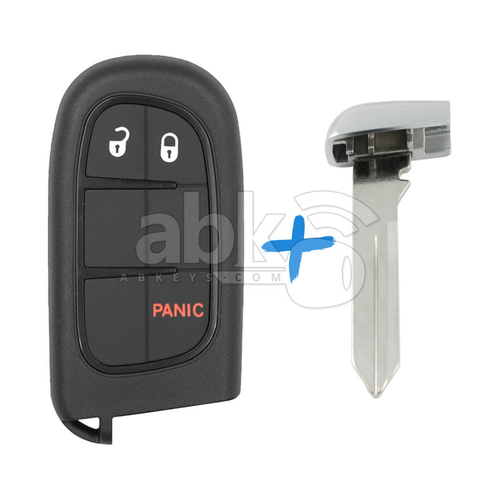 Jeep Cherokee 2014+ Smart Key 3Buttons 68105087AG 433MHz GQ4-54T - ABK-1607 - ABKEYS.COM