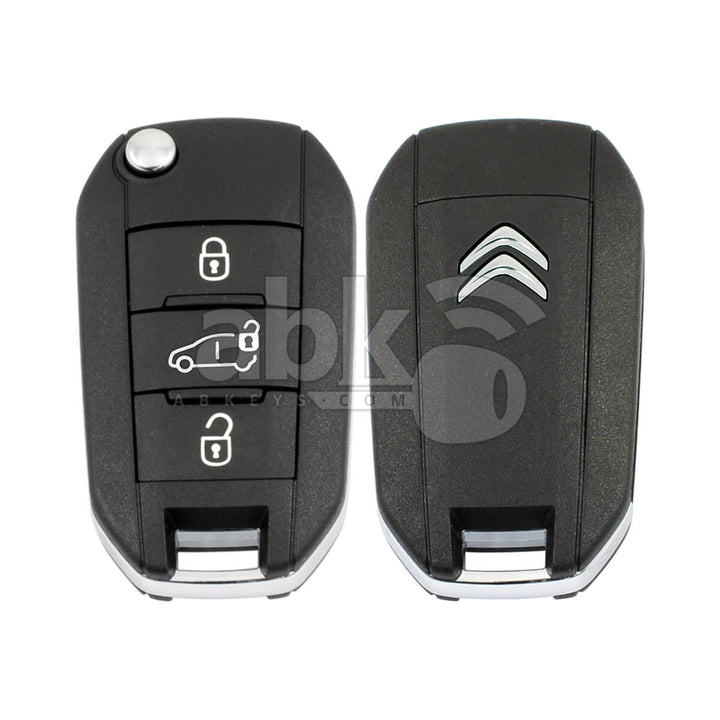 Citroen C3 - Berlingo 2016-2024 Flip Remote 3Buttons 1617021380 433MHz HUF8435 HU83 - ABK-1770-LG