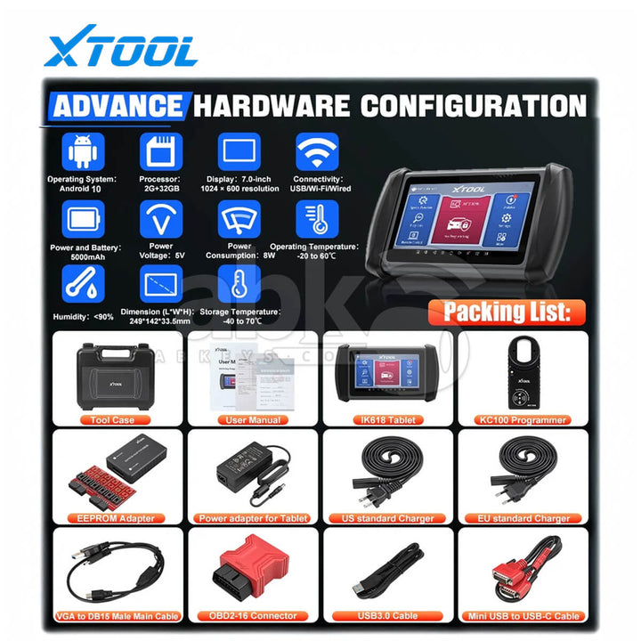 XTool InPlus IK618E Automotive Key Programmer & Diagnostic Tool - ABK-1826 - ABKEYS.COM