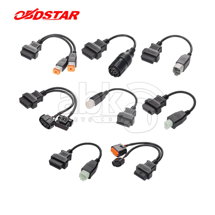 OBDStar Motorcycle Cable Set of 8 Cables For OBDSTAR G3 Programmer - Support key programing & diagnostic