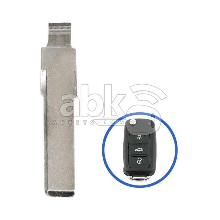 Volkswagen Flip Remote Key Blade 25Pcs Bundle HU66 - ABK-2442-OFF25 - ABKEYS.COM