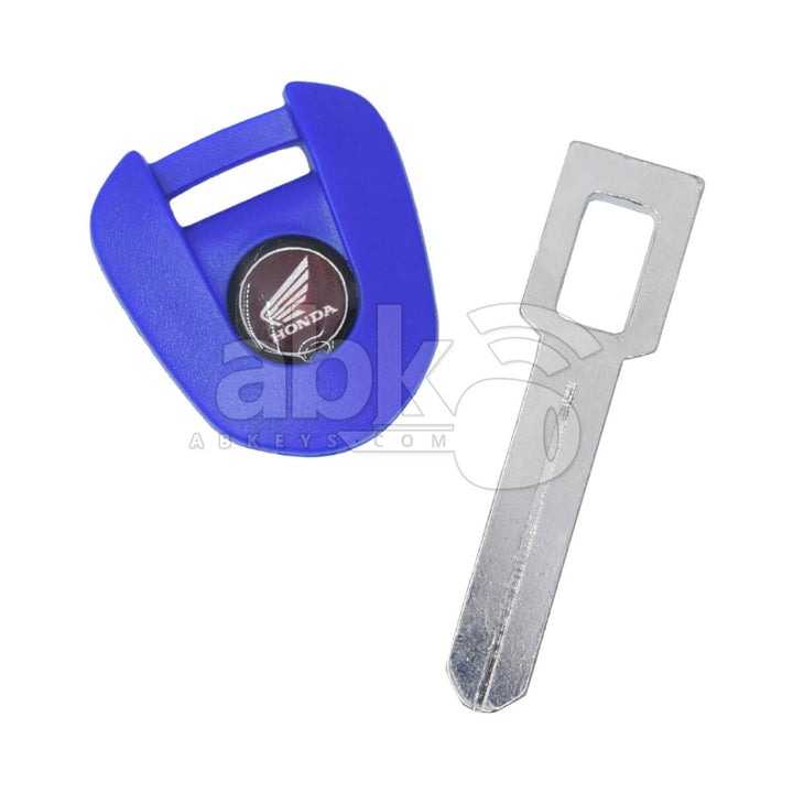 Honda Motorcycle Chip Less Key HON77 Blue - ABK-2446 - ABKEYS.COM