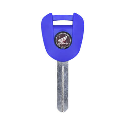 Clé Sans Puce pour Motocyclette Honda HON77 Bleu