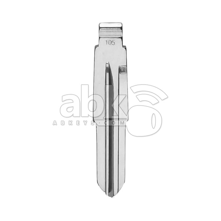 Chevrolet 2010 + Flip Remote Key Blade DWO5 - ABK-24 - ABKEYS.COM