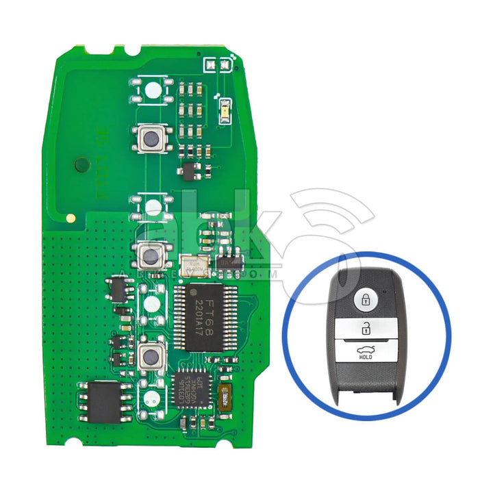 Lonsdor Hyundai / Kia Smart Key PCB PA7800B3 3Buttons 8A Transponder - ABK-2888-HYN-PA7800B3 -