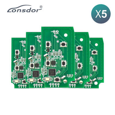 Lonsdor Range Rover - Jaguar JLR 2018-2023 Smart Key PCB 5Buttons 315MHz 5Pcs Bundle