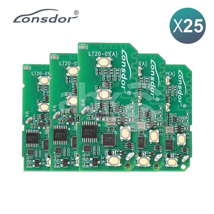 Lonsdor LT20-01 Smart Key PCB 8A+4D For Toyota & Lexus Adjustable Frequency 4Buttons 25Pcs Bundle -