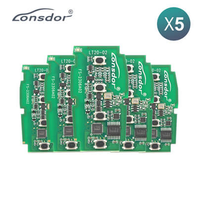 Lonsdor LT20-02 PCB Llave Inteligente 8A+4D Para Subaru Frecuencia Ajustable 4Botones 5 Uds Lote