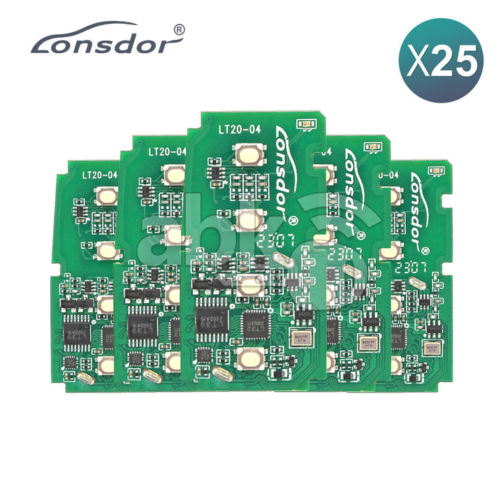 Lonsdor LT20-04 Smart Key PCB 8A+4D For Toyota & Lexus Adjustable Frequency 4Buttons 25Pcs Bundle -