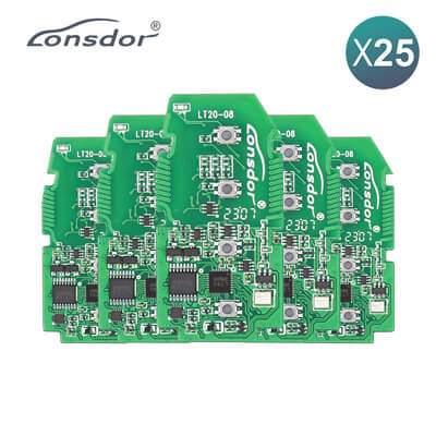 Lonsdor LT20-08 Smart Key PCB 8A+4D For Toyota & Lexus Adjustable Frequency 4Buttons 25Pcs Bundle