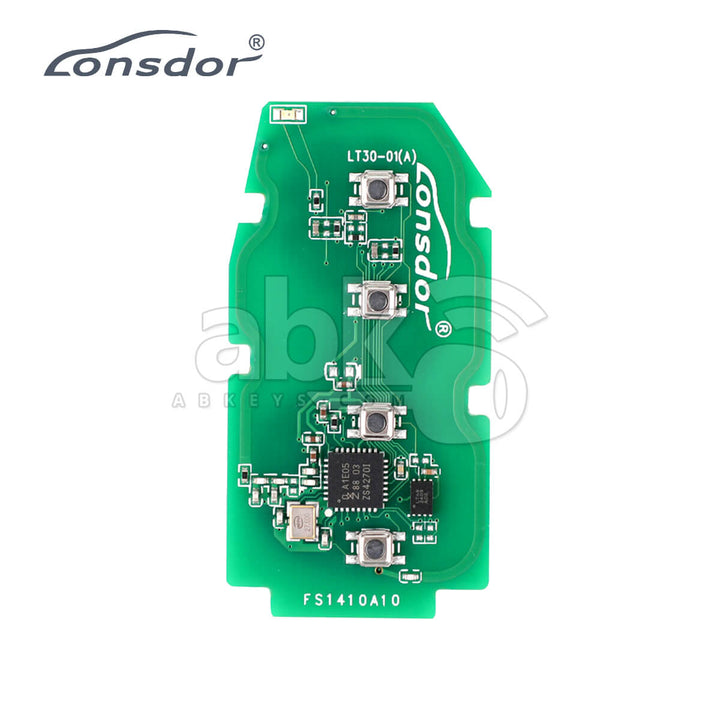 Lonsdor LT30-01 Smart Key PCB 4A For Toyota Adjustable Frequency 4Buttons - ABK-2888-LT30-01