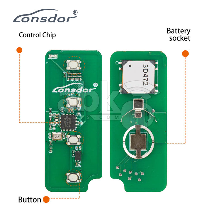 Lonsdor LK50-01 Universal Smart Key NXP Series Maserati Style With 4Buttons
