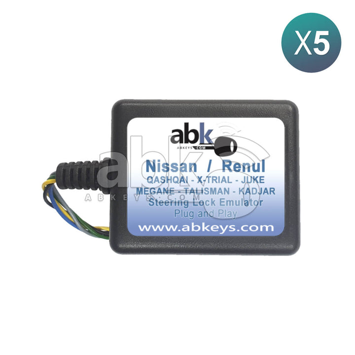 Nissan Qashqai Juke Micra / Renault Megane4 Talisman Kadjar Steering Lock Emulator Plug & Play 5Pcs