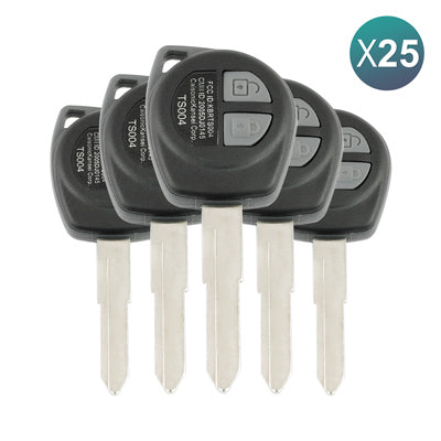 Suzuki Swift 2004-2008 Tête de Clé Télécommande, 2Boutons 37145-55JA0 433MHz, TS002, HU133 25 pièces Lot