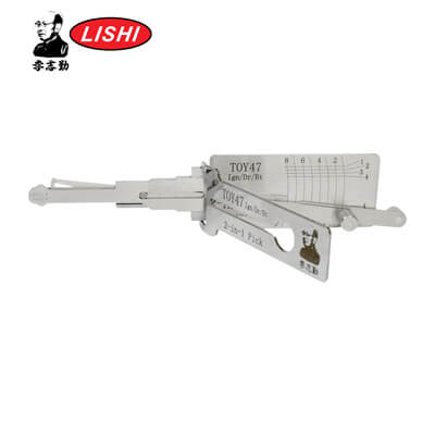 Оригинальный Отмычка и Декодер Lishi TOY47 3 в 1 для Toyota Инструмент Lishi Антибликовый