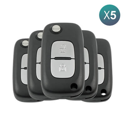 Renault Clio3, Kangoo, Master 2006+ Télécommande Pliable, 2Boutons, 433MHz 5 pièces Lot
