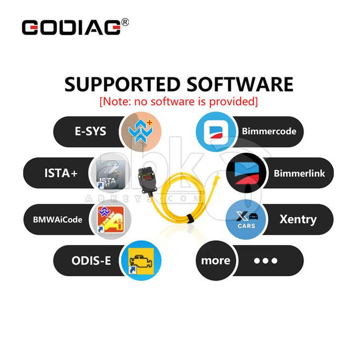 GODIAG GT109 DOIP ENET Programming Cable for BMW Benz VAG Volvo with Voltage Display for Diagnosis