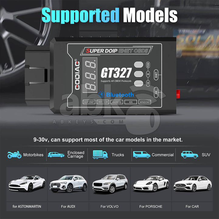 GODIAG GT327 SUPER DOIP ENET ELM327 v1.5 Bluetooth OBD II Scanner for iOS / Android / Windows