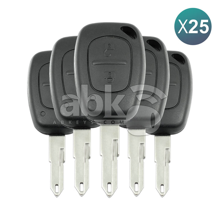 Renu Kangoo Trafic Master 2002+ Key Head Remote 2Buttons 8200008231 8200258486 433MHz NE72 25Pcs