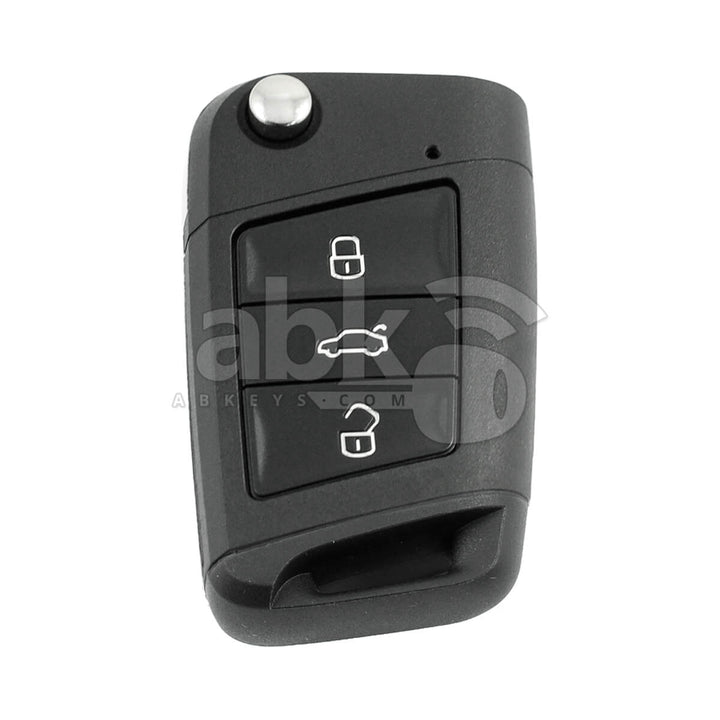 Volkswagen MQB 2014 + Flip Remote Cover 3Buttons HU162 - ABK-4129 - ABKEYS.COM