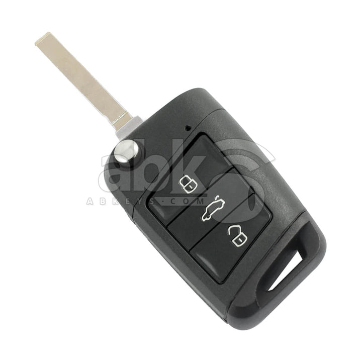 Volkswagen MQB 2014 + Flip Remote Cover 3Buttons HU162 - ABK-4129 - ABKEYS.COM