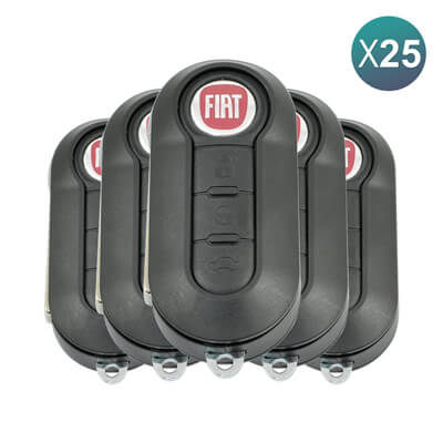 Fiat 500L, Bravo, Ducato, Jumper 2010+ Télécommande Pliable, 3Boutons 71752197 433MHz, RX2TRF198, SIP22 25 pièces Lot
