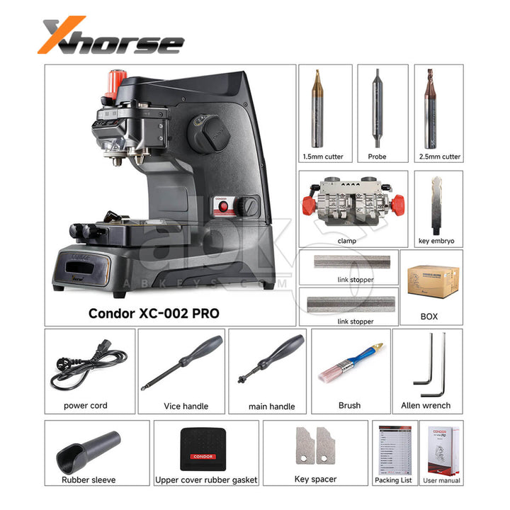Xhorse Condor XC-002 PRO Manual Key Cutting Machine - ABK-4256 - ABKEYS.COM