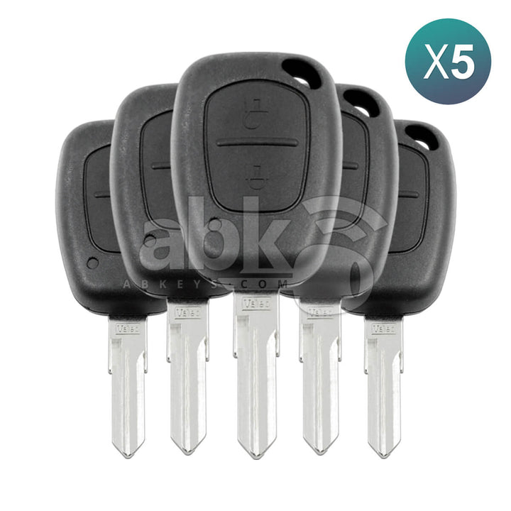 Renu Kangoo 2003 + Key Head Remote 2Buttons 8200008231 8200258486 433MHz VAC102 5Pcs Bundle - ABK