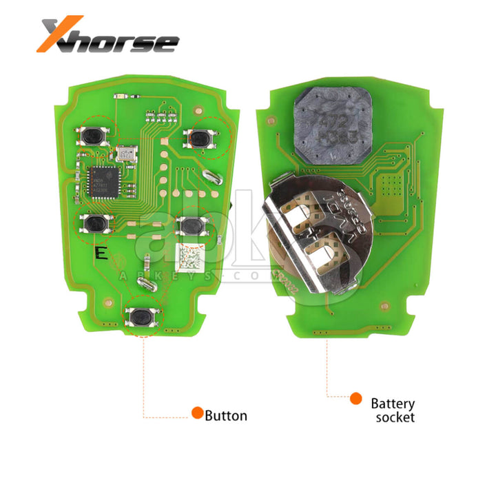 Xhorse Universal Smart Key XSCD01EN Cadillac Style X38 5Buttons - ABK-4488-XSCD01EN - ABKEYS.COM