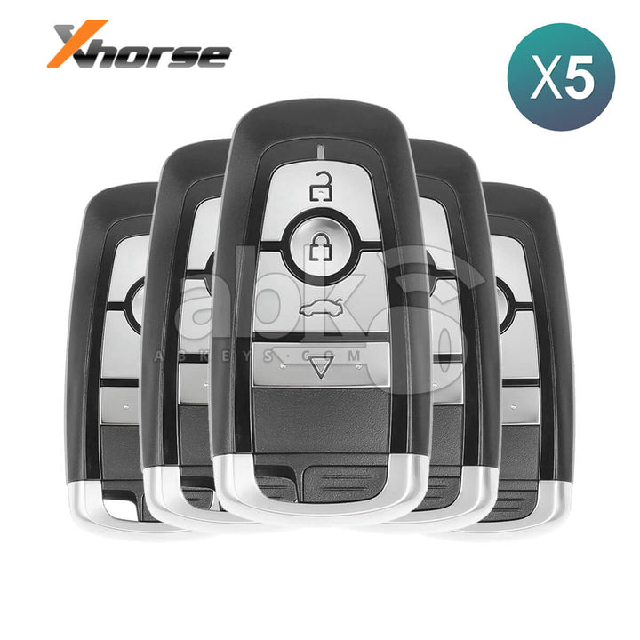 Xhorse Universal Smart Key XSFO02EN Ford Style XM38 4Buttons 5Pcs Bundle - ABK-4488-XSFO02EN-OFF5